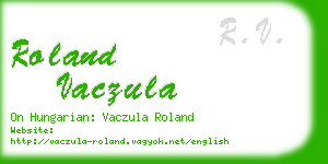 roland vaczula business card